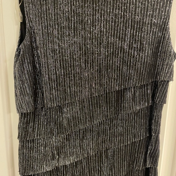 Connected Apparel Black shimmer dress - Picture 4 of 4